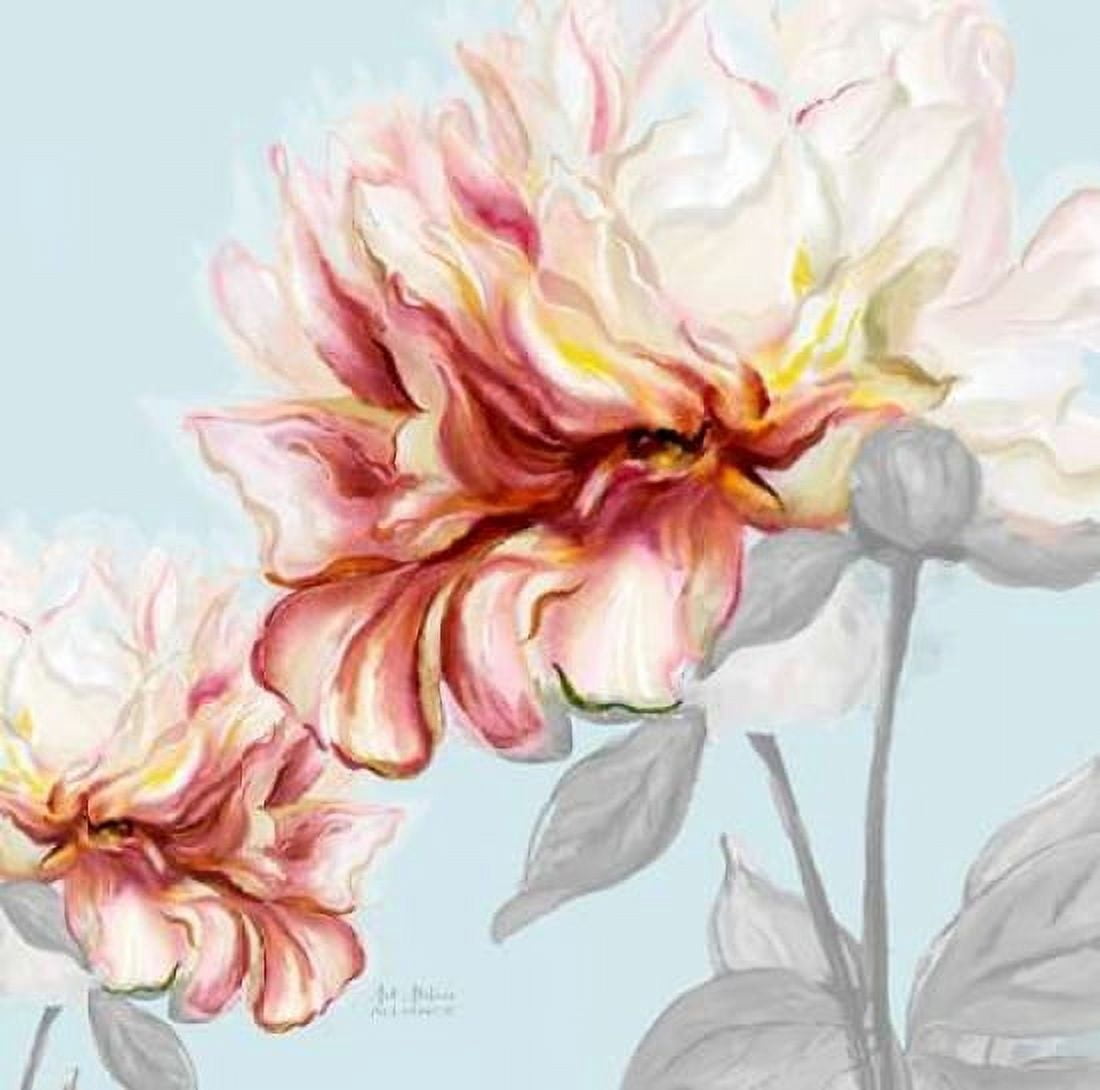 Blushing Peony Square 1 Canvas Art - Art Atelier Alliance (24 x 24)