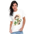 thumbnail image 1 of Blushing Snowman Winter Wonderland Women's Graphic T Shirt Tees Brisco Brands M, 1 of 5