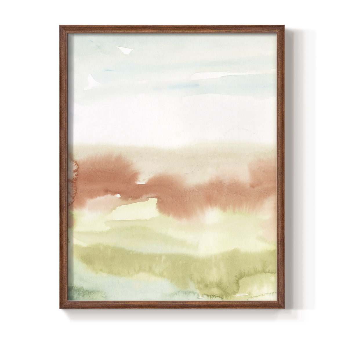 Blushing Sunrise I Framed Print in Brown Solid Wood Framed Print No Nail Hanging