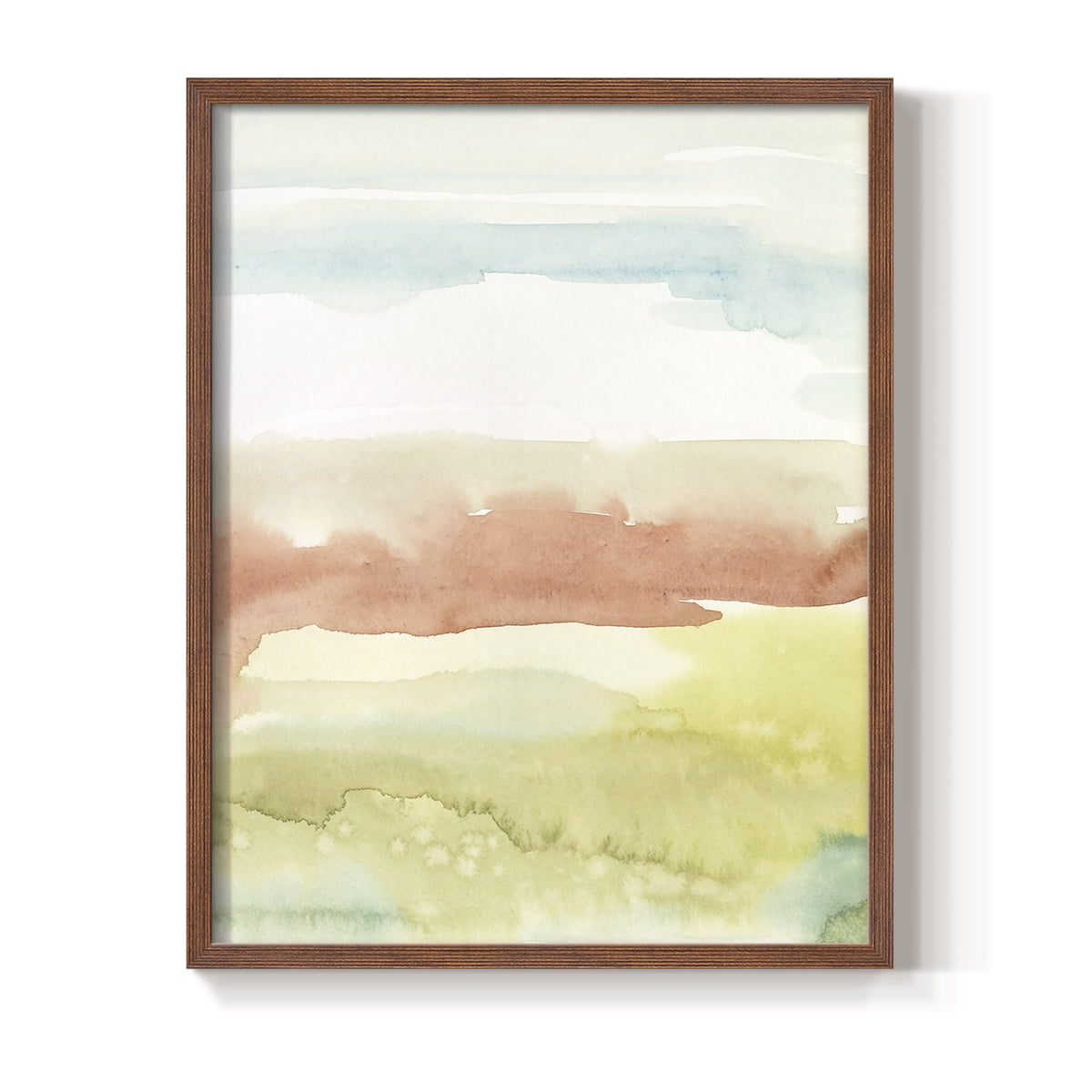 Blushing Sunrise II Framed Print in Brown Solid Wood Framed Print No Nail Hanging