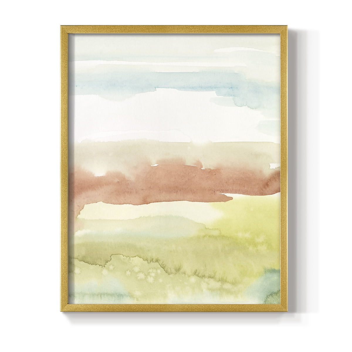Blushing Sunrise II Framed Print in Gold Solid Wood Framed Print No Nail Hanging