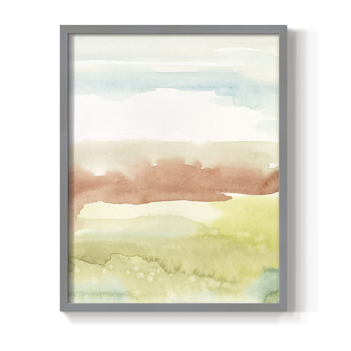 Blushing Sunrise II Framed Print in Gray Solid Wood Framed Print No Nail Hanging