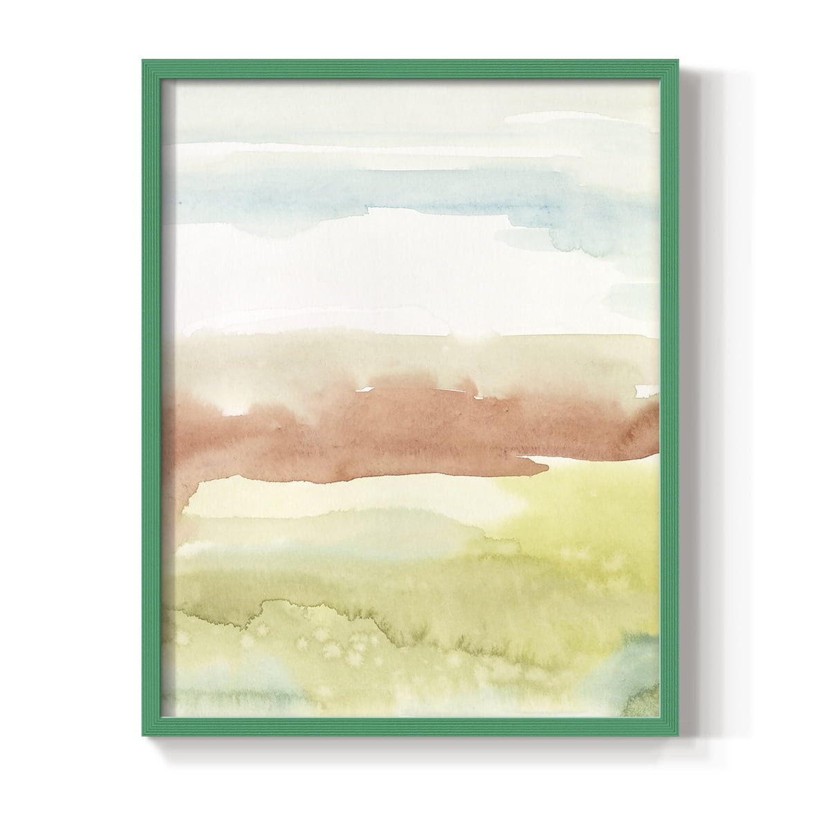Blushing Sunrise II Framed Print in Green Solid Wood Framed Print No Nail Hanging