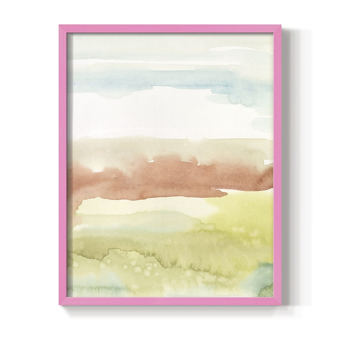 Blushing Sunrise II Framed Print in Pink Solid Wood Framed Print No Nail Hanging