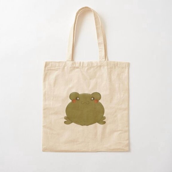 Blushy Frog Canvas Tote Bags, Reusable Shopping Bag