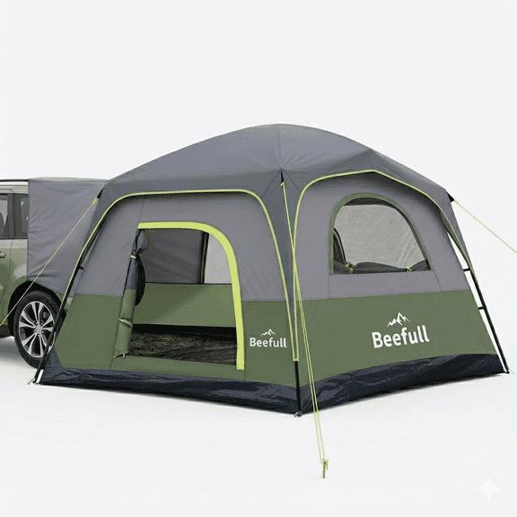 Blusmart 6-8 Person SUV Tent for Camping, Waterproof Car Tent, Instant Setup