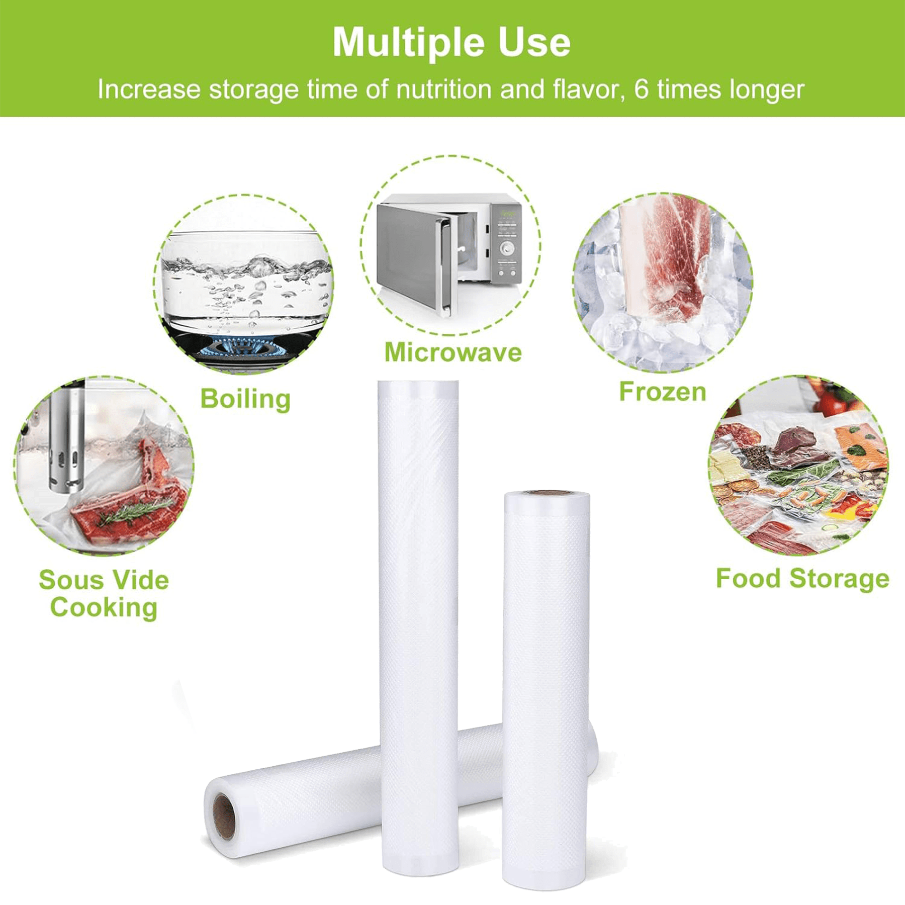 Food Vacuum Sealer Bags BPA Free Vacuum Seal Bags for Kitchen Food