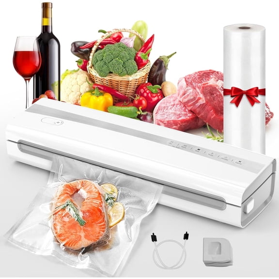 Blusmart Food Vacuum Sealer Machine, Dry & Moist Automatic Food Sealer, with Vacuum Seal Rolls, Bag Cutter, Vacuum Hose
