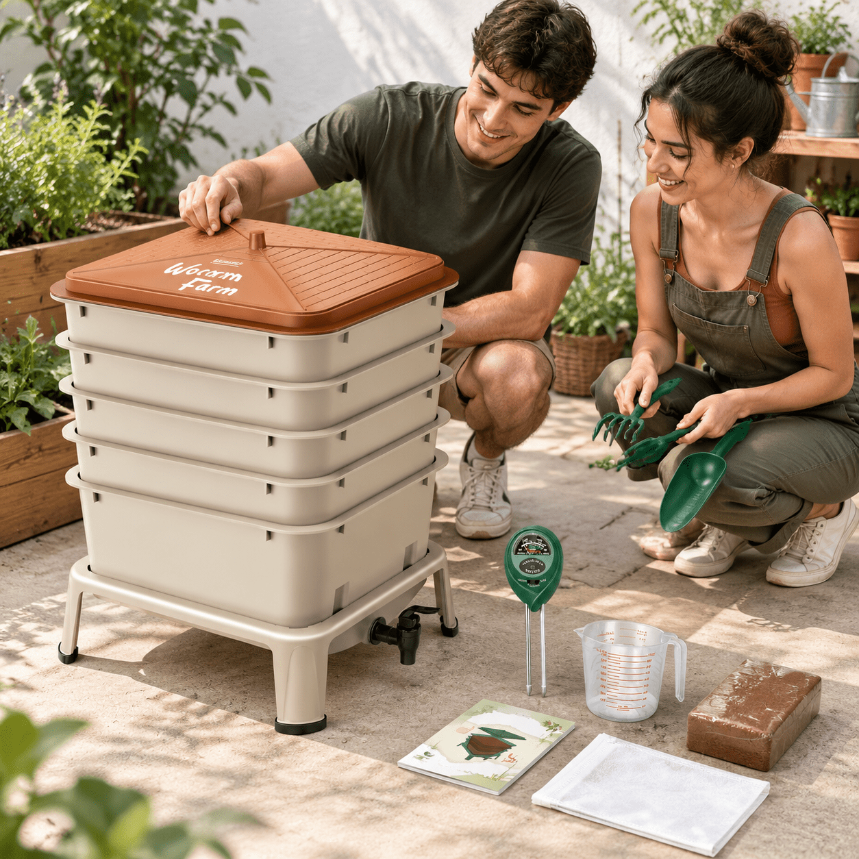 Blutezeit 5-tray Wormbin 53qt Outdoor & Indoorposter With Farm Starter ...