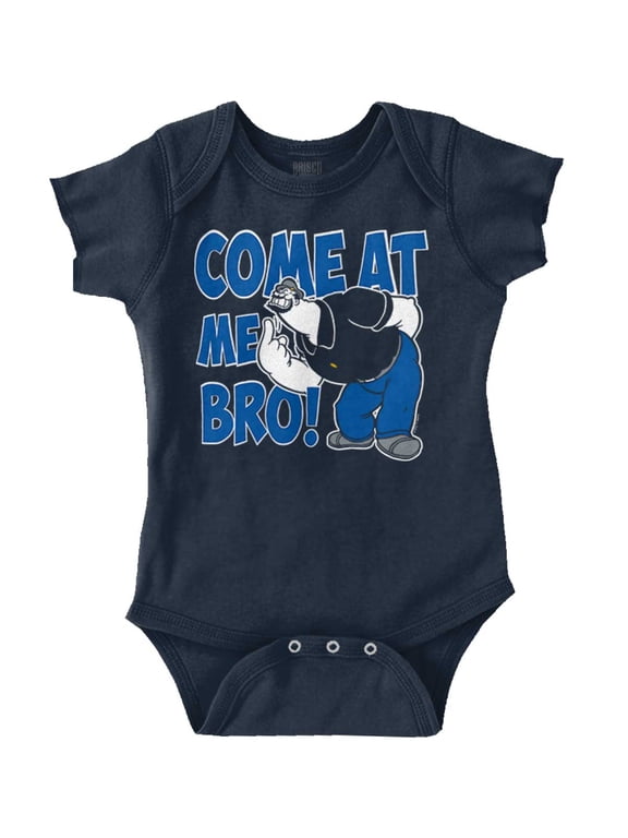 Bluto Come At Me Bro Funny Meme Romper Boys or Girls Infant Baby Brisco Brands NB