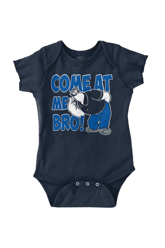 Bluto Come At Me Bro Funny Meme Romper Boys or Girls Infant Baby Brisco Brands NB