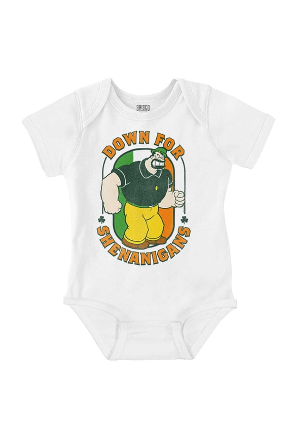 Bluto St Paddys Down For Shenanigans Bodysuit Jumper Boys Infant Baby Brisco Brands 12M