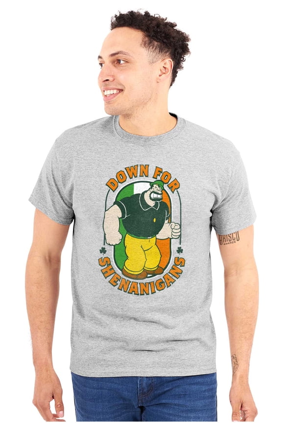 Bluto St Paddys Down For Shenanigans Men's Graphic T Shirt Tees Brisco Brands M