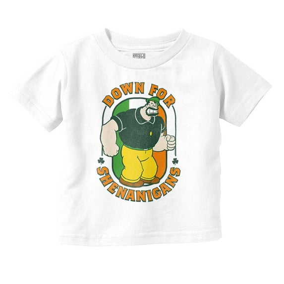 Bluto St Paddys Down For Shenanigans Youth T Shirt Tee Boys Infant Toddler Brisco Brands 6M