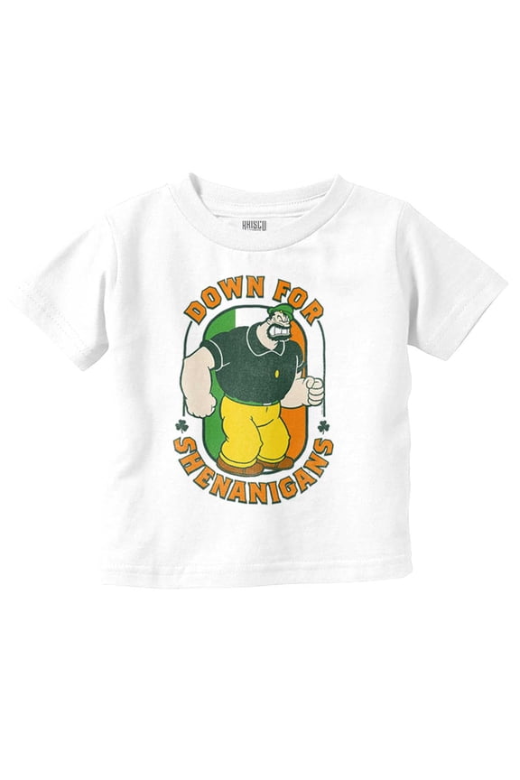 Bluto St Paddys Down For Shenanigans Youth T Shirt Tee Boys Infant Toddler Brisco Brands 6M