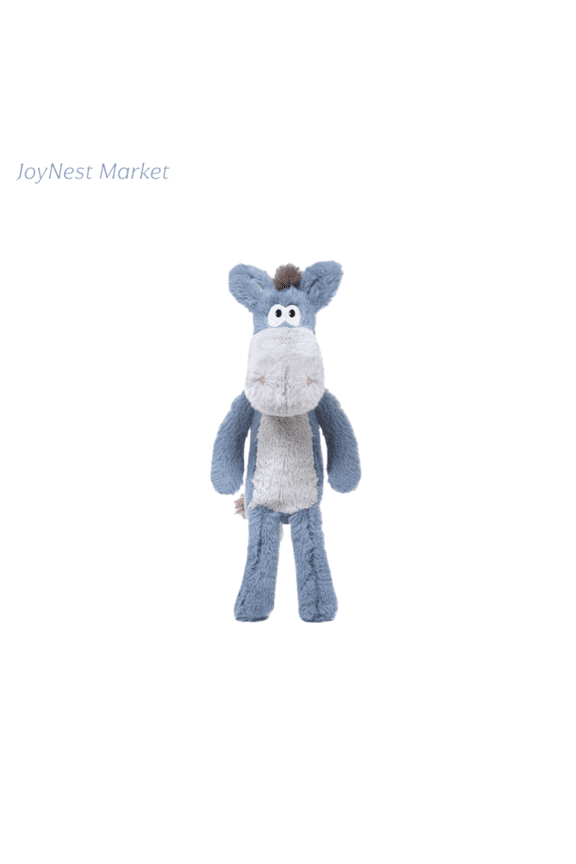 Bluu Blue Donkey Plush, 17.1 Inch Soft Skin-Friendly Stuffed Animal with Long Limbs, Cozy Decorative Plush for Home, Relaxing Gift