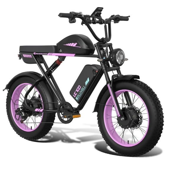 Bluvall 20" FatTire Electric Bike 39MPH 3000W 52V 43Ah Mountain Ebike Adults