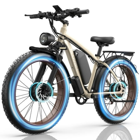 Bluvall B1 Electric Bike for Adults, 3000W Peak 37MPH 48V 22.4Ah Battery, 60 Miles, 26" Fat Tire Ebike, Dual Hydraulic Brakes Mountain Bicycle UL2849