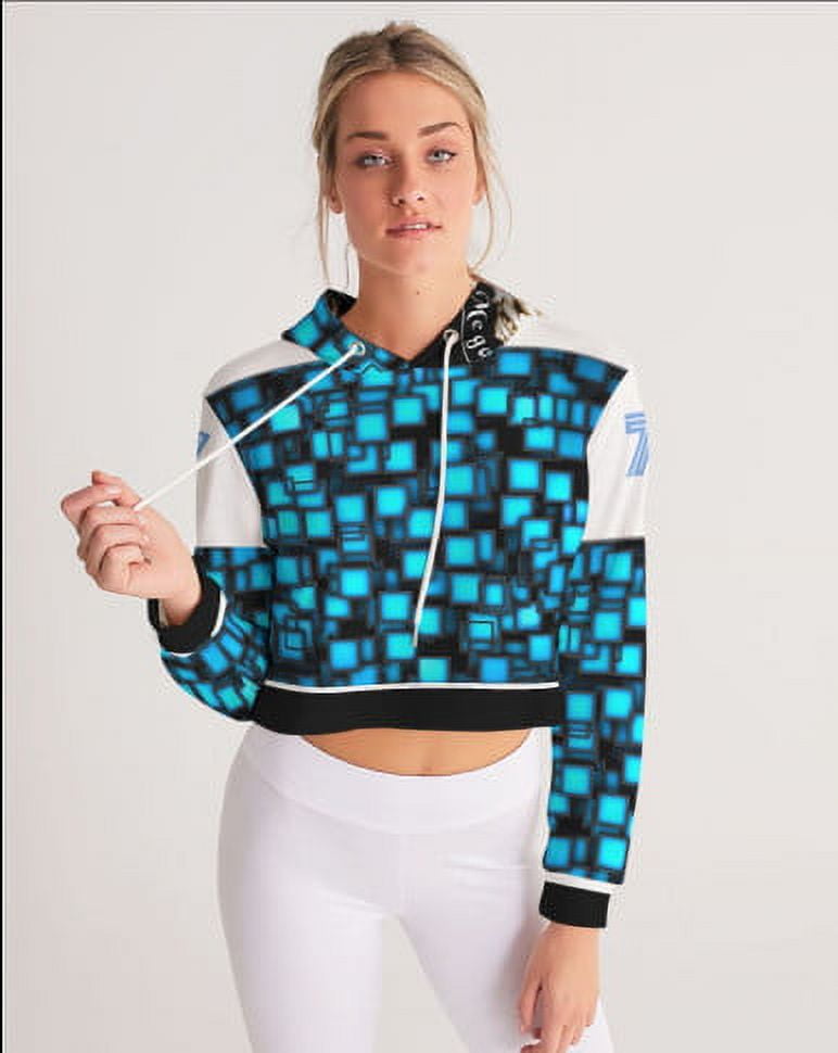 Checkered top cropped hoodie