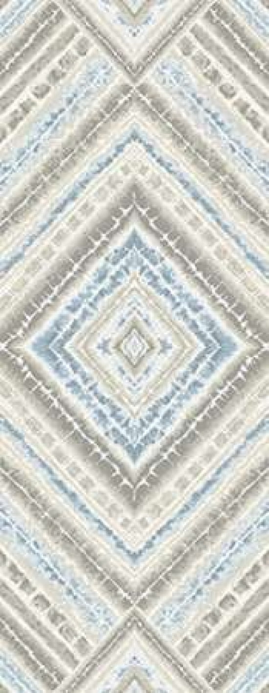 Blye Global Diamond Pattern Canvas Art - Marielle Grey (10 x 20)