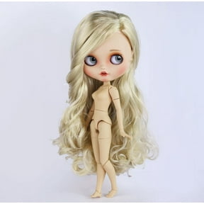 Blyth 30cm BJD Doll Pouting Lips & Bunny Teeth - 19 Joints Poseable Tan Skin Matte Face, 4 Pull-Ring Changeable Eyes, Girls Gift