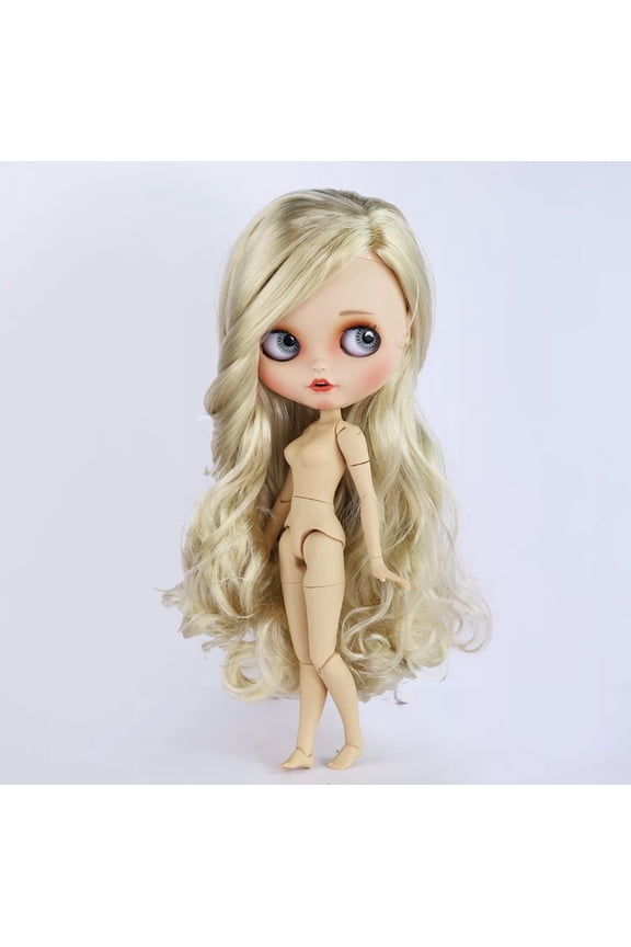 Blyth 30cm BJD Doll Pouting Lips & Bunny Teeth - 19 Joints Poseable Tan Skin Matte Face, 4 Pull-Ring Changeable Eyes, Girls Gift
