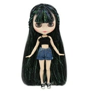 Blyth Doll 30cm BJD with 19-Point Joints for Posing Play, 4 Pairs of Exchangeable Eyes & Full Outfit, Pouting Lips & Blush Cheeks, Matte Face & Fair Skin, Perfect Christmas Gift for Girls