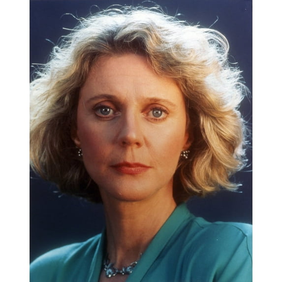 Blythe Danner wearing Blue Dress with Blue Background Close Up Portrait Photo Print (8 x 10)