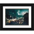 thumbnail image 1 of Blythe, David Gilmour 32x24 Black Ornate Wood Framed with Double Matting Museum Art Print Titled - Corn Husking, 1 of 4