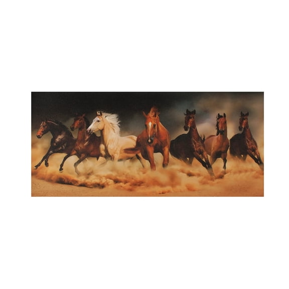 Bm Traders 7 Vastu Horses Running In All Positive Directions Wall Sticker Poster Print Without Frame (24 X 48 Inch) OR ( 2 X 4 Feet) Art Dcor Only Poster