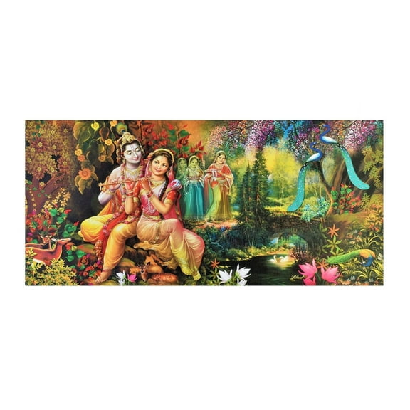 Bm Traders Alluring Radha Krishna Wall Sticker Poster Print Without Frame (24 X 48 Inch) OR ( 2 X 4 Feet) Art Dcor Only Poster