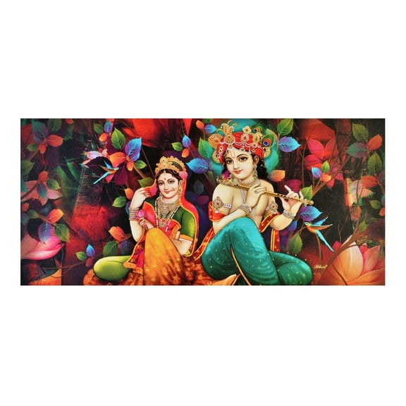 Bm Traders Beautiful Radha Krishna Wall Sticker Poster Print Without Frame (24 X 48 Inch) OR ( 2 X 4 Feet) Art Dcor Only Poster