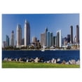 thumbnail image 1 of Bm Traders Beautiful Skyscrapers Sea View Wall Sticker Poster Print Without Frame (24 X 48 Inch) OR ( 2 X 4 Feet) Art Décor Only Poster, 1 of 4