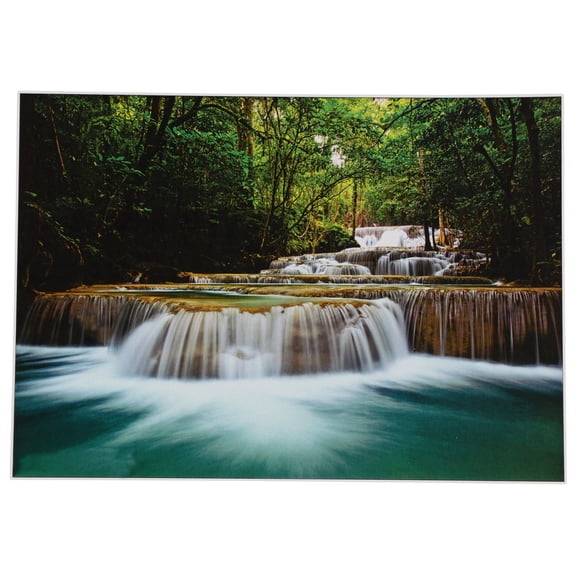 Bm Traders Forest Waterfall Wall Sticker Poster Print Without Frame (24 X 48 Inch) OR ( 2 X 4 Feet) Art Dcor Only Poster
