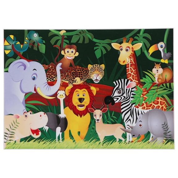 Bm Traders Kids Zoo For Kids Panting Wall Sticker Poster Print Without Frame (24 X 48 Inch) OR ( 2 X 4 Feet) Art Dcor Only Poster