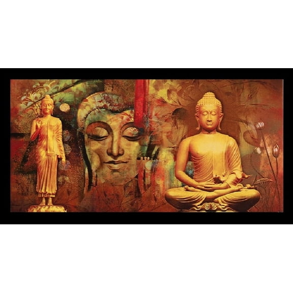 Bm Traders Meditating Buddha Wall Sticker Poster Print Without Frame (20 X 40 Inch)