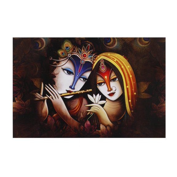 Bm Traders Modern Art Radha Krishna Alluring Wall Sticker Poster Print Without Frame (24 X 48 Inch) OR ( 2 X 4 Feet) Art Dcor Only Poster