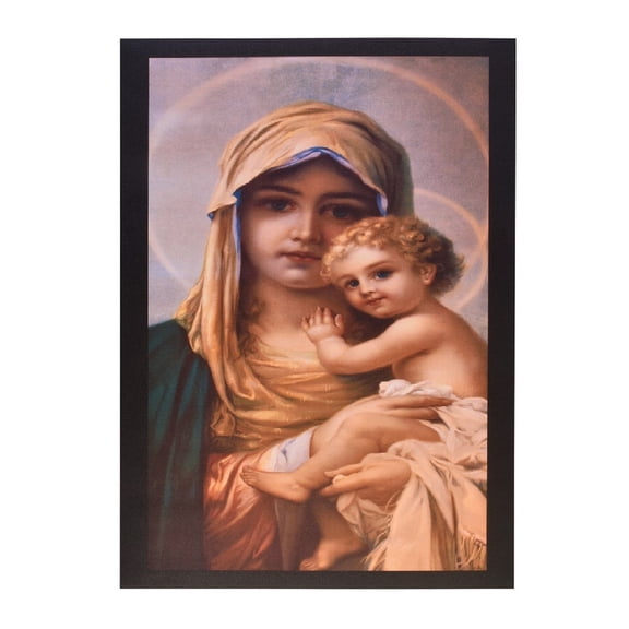 Bm Traders Mother Mary With Jesus Wall Sticker Poster Print Without Frame (20 X 28 Inches) OR (50.80 Cm X 71.12 Cm) Religious Gifting