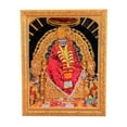 thumbnail image 1 of Bm Traders Sai Baba Sitting On Singhasan Zari Print Photo In Religious Frame (14 X 18 Inch), 1 of 4