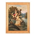 thumbnail image 1 of Bm Traders Saraswati Maa Vintage Design Digital Print Photo In Golden Artwork Frame (11 x 14 Inch)OR(27.94 X 35.56 Cm) Religious Gifting, 1 of 4