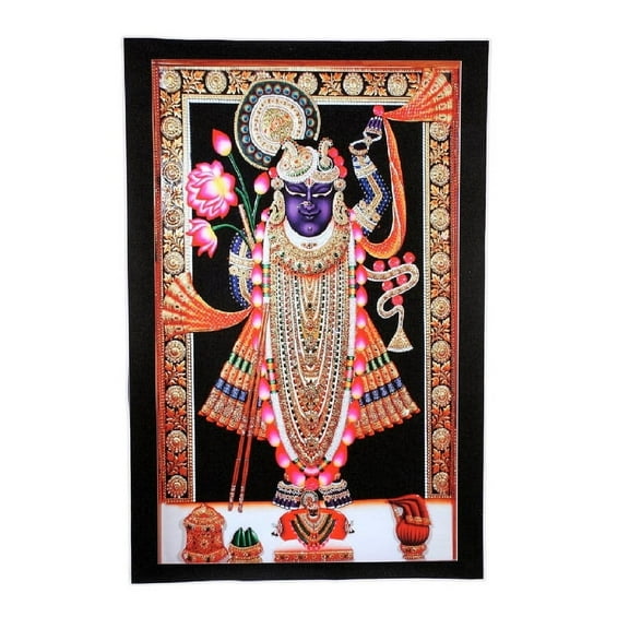 Bm Traders Shreenathji Wall Sticker Poster Print Without Frame (20 X 28 Inches) OR (50.80 Cm X 71.12 Cm) Religious Gifting