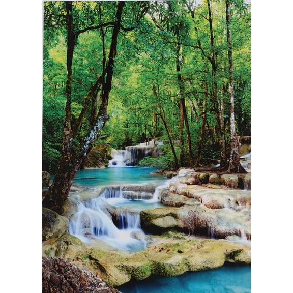 Bm Traders Vastu Waterfal Wall Sticker Poster Print Without Frame (24 X 48 Inch) OR ( 2 X 4 Feet) Art Dcor Only Poster