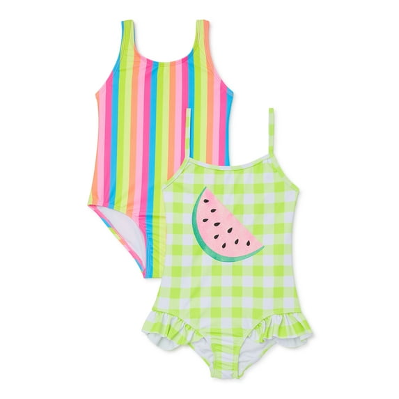 Bmagical Girls One-Piece Swimsuits, 2-Pack, Sizes 4-12