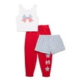 thumbnail image 1 of Bmagical Girls Tank, Shorts and Joggers Pajama Set, 3-Piece, Sizes 4-12, 1 of 3