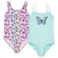 thumbnail image 1 of Bmagical Kids Girls 2 pack Bathing Suit, Childrens Printed Beach Swimwear, Butfl,7, 1 of 7