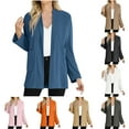 thumbnail image 1 of Bmawag Cardigans for Women Trendy Casual Loose Lightweight Solid Color Long Sleeve Women Cardigan Tops Khaki M, 1 of 1