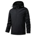 thumbnail image 1 of Bmawag Men's Outdoor Jacket Hooded Waterproof Windproof Big and Tall Men's Solid Color Raincoats Windbreakers with Zipper Pockets for Sport Outdoor Hiking Gift for Men M, 1 of 6