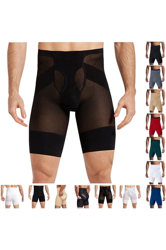Men's Underwear High-waisted Abdomen Pants Shaping Pressure Waist Thin Hip Pants Boxer Briefs Boxer Briefs on Clearance