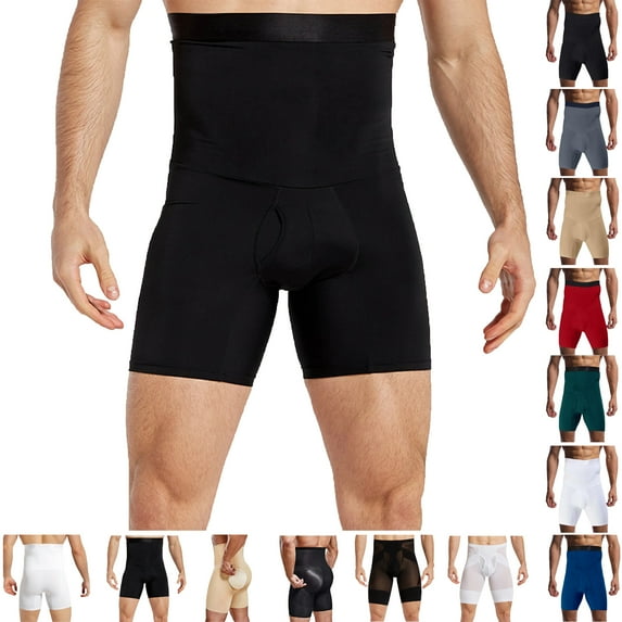 Bmawag Men's Underwear High-waisted Abdomen Pants Shaping Pressure Waist Thin Hip Pants Boxer Briefs Boxer Briefs on Clearance