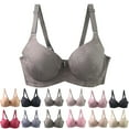 thumbnail image 1 of Bmawag Underwire Bras for Women Plus Size Adjustable Shoulder Straps Lace Bra Underwiree Extra-Elastic Bra Active Yoga Sports Bras Dark Gray 90D, 1 of 9